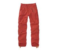 Women's Cotton Casual Military Army Cargo Combat Work Pants with 8 Pocket, Orange, 6