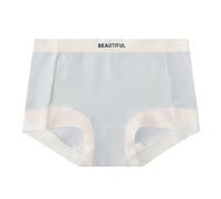 Women's Cotton Cotton Crotch Mid Waist Non Marking Trousers To Walking From The Light Without Rolling Of The Girls Shorts Women Briefs Underwear (Light Blue, M)