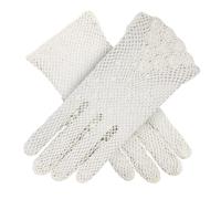 Women's Cotton Crochet Gloves - ECRU / ONE