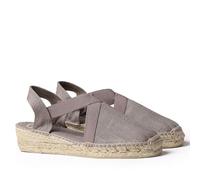 Women's Cotton Espadrille - Verona - Taupe, 7 UK - 40 EU