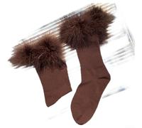 Women's Cotton for crew Socks Feather Lace for ruffle Trim Mid-Calf Tube | Breathable cotton blend for all day for comfort Soft stretch knit adapts to your foot Multiple colors