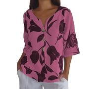 Women's Cotton Linen Tops Polo Sequin Wedding Tunic Warehouse Deals Clearance Womens Cotton Linen Tshirt Top Summer Casual Gifts Fit Blouse Tunic Floral Print Tee Short Sleeve Top (01-I-Red, M)