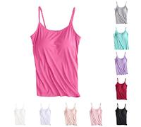 Women's Cotton Nightgown Thin Straps | Top Built-in Bra Top Plus Size Casual Summer Top Solid Color Tops Backless Casual Tops Thin Tank Top Lightweight Sleeveless Tank Top, beige, XL