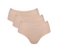 Sloggi Women's GO Daily Cotton Midi 3P Briefs, New Beige, XXL (Pack of 3), New Beige, XXL