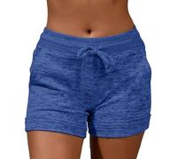 Women's Cotton Running Shorts Casual Gym Walking Lounge Sweat Shorts High Waist Gym Athletic Tracksuit Bottoms Adjustable Drawstring Summer Sports Short