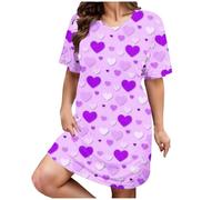 Women's Cotton Sleepshirt Big Shirt, Leisure Suit Women's Elegant Large Sizes Sleepwear Autumn Winter Sleep Dress Lightweight Nightdress Oversize Pyjamas Soft Comfortable Bath Poncho Cute Print Mesh