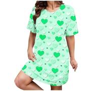 Women's Cotton Sleepshirt Big Shirt, Leisure Suit Women's Elegant Large Sizes Sleepwear Autumn Winter Sleep Dress Lightweight Nightdress Oversize Pyjamas Soft Comfortable Bath Poncho Cute Print Mesh