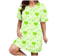 Women's Cotton Sleepshirt Big Shirt, Leisure Suit Women's Elegant Large Sizes Sleepwear Autumn Winter Sleep Dress Lightweight Nightdress Oversize Pyjamas Soft Comfortable Bath Poncho Cute Print Mesh