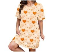 Women's Cotton Sleepshirt Big Shirt, Leisure Suit Women's Elegant Large Sizes Sleepwear Autumn Winter Sleep Dress Lightweight Nightdress Oversize Pyjamas Soft Comfortable Bath Poncho Cute Print Mesh