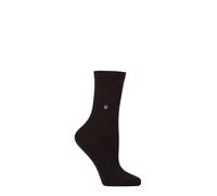 Women's Cotton Socks 'Fleet Street' Plain Ribbed Soft in 1 Pair 3.5-7 Burlington