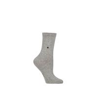 Women's Cotton Socks 'Fleet Street' Plain Ribbed Soft in 1 Pair 3.5-7 Burlington
