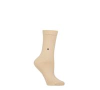 Women's Cotton Socks 'Fleet Street' Plain Ribbed Soft in 1 Pair 3.5-7 Burlington