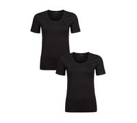 Women's Cotton T-Shirts Black White XS,S,M,L,XL,XXL 2 Pack Falke 'Daily Comfort'
