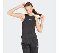 adidas Women's Essentials Linear Slim Cotton Tank, Black/White, M