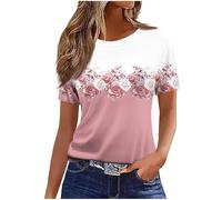 Womens Cotton Tops Breathable Off The Shoulder Womens Blouses & Tops Short Sleeve Ladies Blouses Size 18 UK Workout Holiday Travel Outfits 2025 Fashion Y2K Clothes Plus Size Pink White