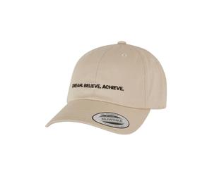 Women's cotton twill baseball cap Miss Tee Dream Believe Achieve Gris TU