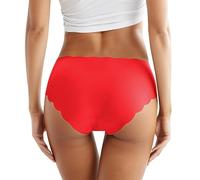Women's Cotton Underwear Seamless Ice Silk Thong Wide Waist Low Waist Invisible Panties Seamless Breathable Invisible Panties Solid Color Lingerie