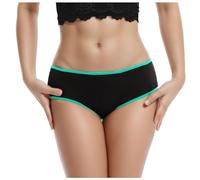 Women's Cotton Underwear Seamless Low Waist Thong Underwear Microfiber Comfy Stretch Invisible Solid Color Underwear Green XL