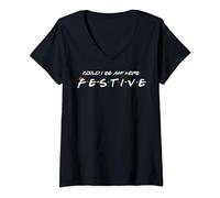 Womens Could I Be Any More Festive V-Neck T-Shirt