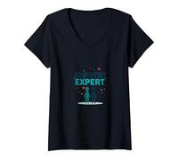 Women's Counselor Empathy Expert: Compassionate Listening Gift V-Neck T-Shirt, Black, X-Large