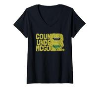 Women's Count Underoo McGoo Green Budgie Fuggler Monster Text V-Neck T-Shirt