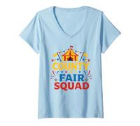 Womens County Fair Squad Carnival Crew Fun Fair Outfit for Family V-Neck T-Shirt