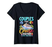 Women's Couples That Cruise Together Stay Together V-Neck T-Shirt