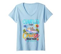 Women's Couples That Cruise Together Stay Together V-Neck T-Shirt