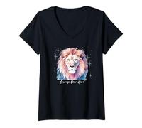 Women's Courage, Dear Heart Pastel Inspiration Encouragement V-Neck T-Shirt