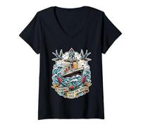 Women's Courage Over The Abyss 1912 Courage Over The Abyss V-Neck T-Shirt