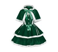 Womens Court Gown Elegant Ladies Medieval Cosplay Stage Costume Festive Christmas Theme Party Dress With Lace Trim Embroidery Details Flowing Historical Attire For Holiday Celebrations (2-Green, XXXL)