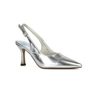 Women's Court Shoes Slingback Ladies Spointed Toe Evening Party Classic Stiletto High Heel Silver Metallic Closed Toe Pumps Size 5