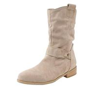 Women's Cowboy Boots Cowgirl with Flat Heel Festival Cowboy Boots Elegant Leather with Fringe Riding Boots Cowboy Ankle Boots Suede Warm Vintage Winter Western Boots Western Ankle Boots, beige, 6 UK