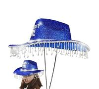 Women's Cowboy Hats | Kids Birthday Girl Hat | Rhinestone Decorations Breathable Caps for Travel Vacation Festival Kids Adults Birthday