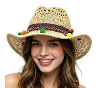 Women'S Cowboy Hats,Stylish Cowboy Hat For And Western Elegant Jazz Hat With Fringe Rhinestone Perfect For Casual And Party Wear