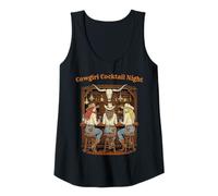 Womens Cowgirls at The Saloon Western Rodeo Country Women's Party Tank Top