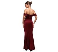 Women's cowl neck dress Goddiva Maxi Rouge 44