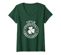 Womens Coyle Irish Family Name V-Neck T-Shirt