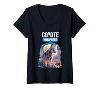 Womens Coyote Whisperer. Coyotes Coyote V-Neck T-Shirt