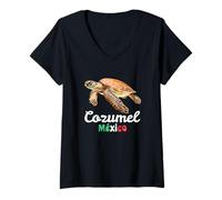 Women's Cozumel Mexico Souvenir/Cozumel V-Neck T-Shirt