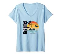 Women's Cozumel Mexico Souvenir/Cozumel V-Neck T-Shirt