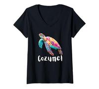 Women's Cozumel Mexico Souvenir/Cozumel V-Neck T-Shirt