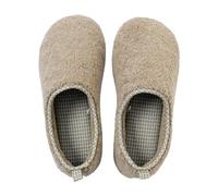 Women's Cozy Fuzzy Slippers Warm Memory Closed Back House Shoes with Indoor Outdoor Anti Rubber Sole Women's Slippers Size 8 Closed Back (Beige, 8)