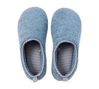 Women's Cozy Fuzzy Slippers Warm Memory Closed Back House Shoes with Indoor Outdoor Anti Rubber Sole Women's Slippers Size 8 Closed Back (Blue, 9.5)