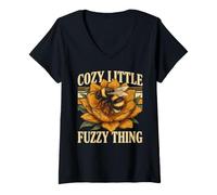 Women's Cozy Little Fuzzy Thing Bee V-Neck T-Shirt