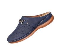 Women's Cozy Warm Cushioned Insole Winter Plush Slip-On Moccasin Slippers Faux Fur Lined Slip on Mules Clogs Wide Fit Wedge Platform Suede Backless Loafers Orthopedic Mules Closed Toe Sandals