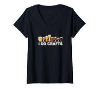 Womens Craft Beer I Do Crafts Beer Drinker Home Brewery V-Neck T-Shirt