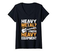 Womens Crane Operator I Prefer Heavy Equipment Worker V-Neck T-Shirt