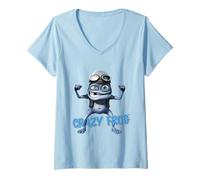 Womens Crazy Frog Double Bicep Pose Axel F V-Neck T-Shirt