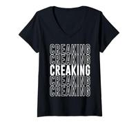 Womens Creaking V-Neck T-Shirt